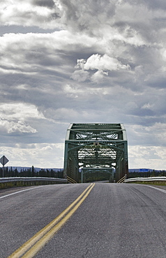 The bridge at Frank Channel, on Yellowknife Hwy between Fort Providence and Yellowknife, Northwest Territories