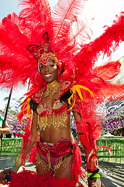 Woman in costume for the Caribana Festival Parade, Toronto, Ontario