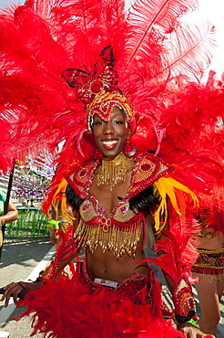 Woman in costume for the Caribana Festival Parade, Toronto, Ontario