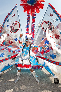 Young girl in costume for the Caribana Festival Parade, Toronto, Ontario