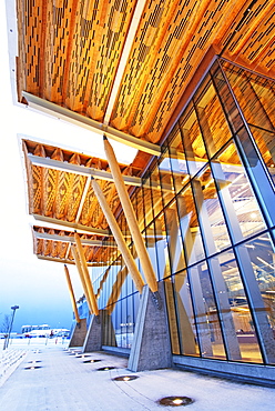 Exterior of the Richmond Olympic Oval, speed skating venue for the 2010 Olympic and Paralympic Winter Games, Richmond, British Columbia