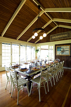 Cottage dining room, Lake of the Woods, Kenora, Ontario