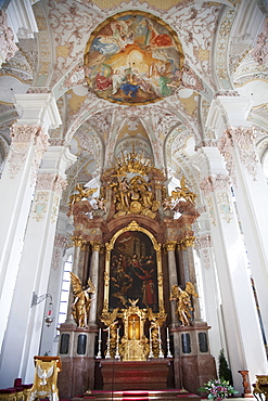 Main altar of the Church of the Holy Ghost, Munich, Bavaria, Germany