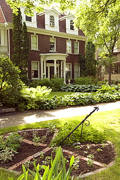 Home garden in Winnipeg, Manitoba, Canada