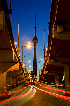 Jarvis entrance on Gardiner Highway, Toronto, Ontario.