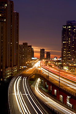 Gardiner Expressway at Night, Toronto, Ontario