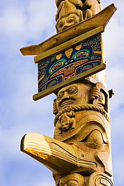 Totem poles, New Aiyansh, British Columbia