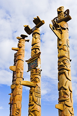 Totem poles, New Aiyansh, British Columbia