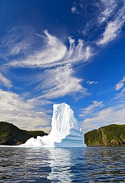 Iceberg Floats in Trinity Bay off the Bonavista Peninsula of Eastern Newfoundland