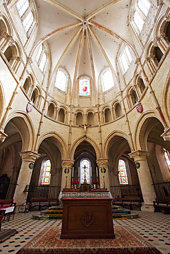 Interior of Saint-Quiriace Collegiate Church, Provins, Seine-et-Marne, France