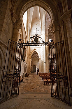 Lateral nave in Saint-Quiriace Collegiate Church, Provins, Seine-et-Marne, France