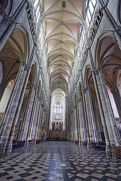 Nave of Notre-Dame d'Amiens Cathedral, Amiens, Somme, France