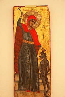 Byzantine icon on display at the Icon Gallery, Ohrid, Macedonia