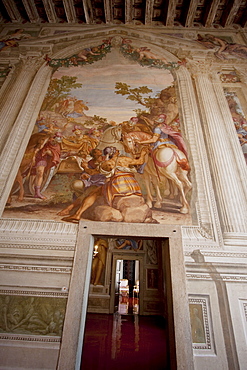 Fresco in the Main Hall of Villa Godi Malinverni by Andrea Palladio, Lonedo di Lugo, Italy