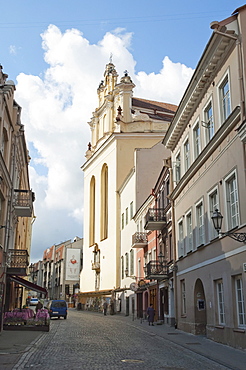 Plies Street and rear of St. John's Church, Vilnius, Lithuania