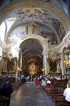 Central nave of the Basilica of Our Lady of the Angels, Kalwaria Zebrzydowska Sanctuary, Malopolska, Poland