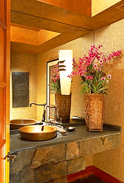 Hawaii, Interior of beautiful modern bathroom.