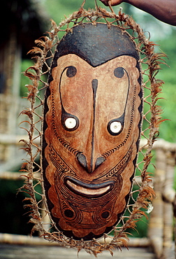 Papua New Guinea, Sepik River, Tribal mask of local native culture