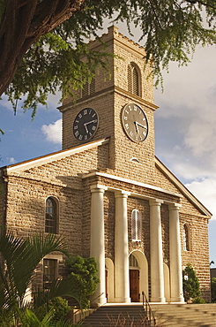 Hawaii, Oahu, Honolulu, downtown historic district, Kawaiahao Church est.1838.