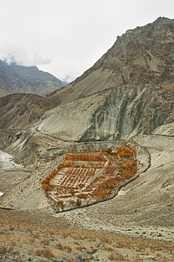 Fields On A Promontory In The Indus River Gorge, Skardu, Northern Areas, Pakistan