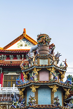 Ornate structure in Baoan Temple park, Taipei, Taiwan