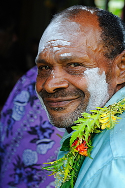 A Fijian getting ready for the traditional Kava Ceremony, Sitka, Fiji, South Pacific, Pacific