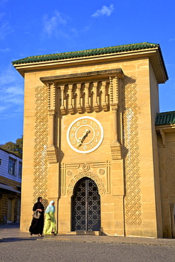 Clock Tower in Grand Socco, Tangier, Morocco, North Africa, Africa