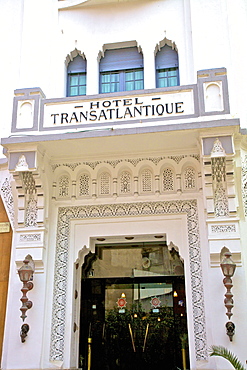 1922 Hotel Transatlantique with Art Deco architectural exterior, Casablanca, Morocco, North Africa, Africa