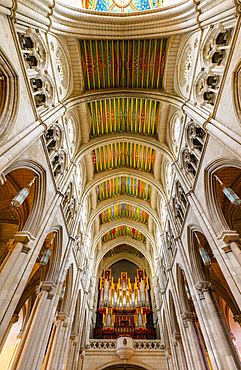 Interior of Almudena Cathedral, Madrid, Spain, Europe