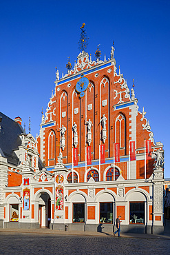 House of Blackheads and Schwab House, Town Hall Square, Old Town, UNESCO World Heritage Site, Riga, Latvia, Europe