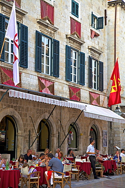 Restaurant, Stradun, Dubrovnik, Croatia, Europe