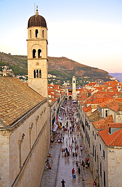 Franciscan Monastery and Stradun, Old city, UNESCO World Heritage Site, Dubrovnik, Croatia, Europe 