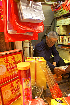 Traditional food stall, Hong Kong, China, Asia