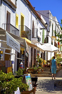 Street Scene, Sant Joan De Labritja, Ibiza, Spain, Europe