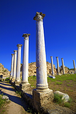 Colonnades of the Gymnasium, Salamis, North Cyprus, Cyprus, Europe 