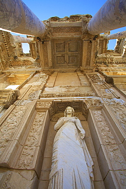 Detail of Library of Celsus, Ephesus, Anatolia, Turkey, Asia Minor, Eurasia