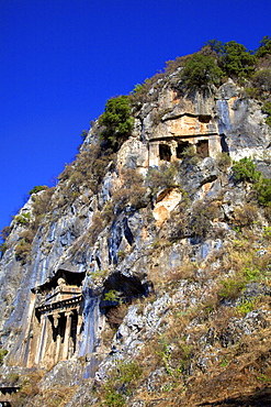 Lycian Rock Tombs, Fethiye, Anatolia, Turkey, Asia Minor, Eurasia