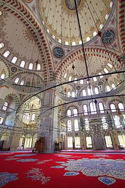 Interior, Fatih Mosque, Istanbul, Turkey, Europe 