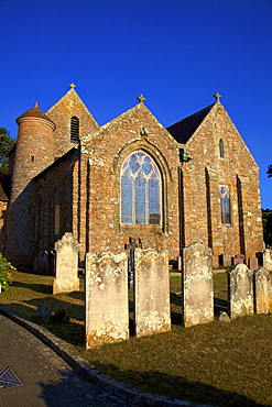 St. Brelade's Church and Fisherman's Chapel, St. Brelade's Bay, Jersey, Channel Islands, Europe 