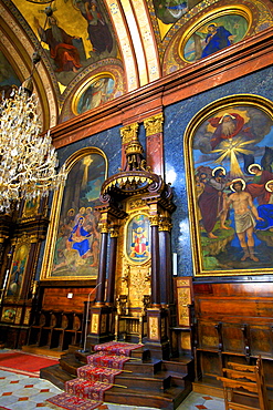 Interior of Holy Trinity Greek Orthodox Church, Vienna, Austria, Europe 