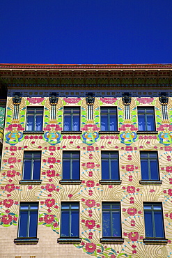 Otto Wagner's Art Nouveau Apartments, Majolica House, Vienna, Austria, Europe 