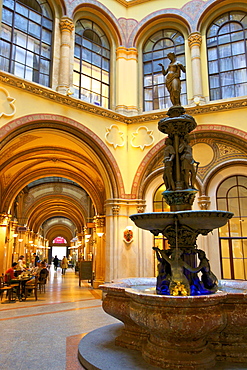 Fountain in Freyung Passage, Vienna, Austria, Europe 