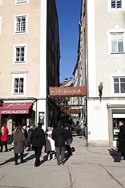 Residenzplatz and Goldgasse, Salzburg, Austria, Europe