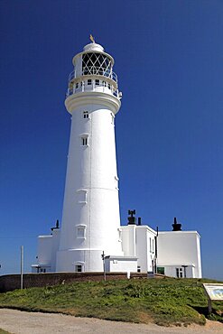 Flamborough Head Lighthouse, East Yorkshire, Yorkshire, England, United Kingdom, Europe