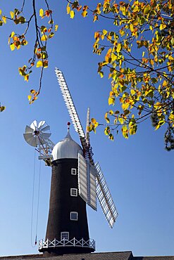 Black and White Windmill, East Yorkshire, Yorkshire, England, United Kingdom, Europe