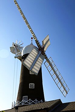 Black and White Windmill, East Yorkshire, Yorkshire, England, United Kingdom, Europe