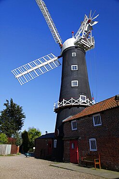 Black and White Windmill, East Yorkshire, Yorkshire, England, United Kingdom, Europe