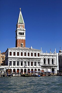 Campanile of San Marco, the Zecca from the Dogana, Venice, UNESCO World Heritage Site, Veneto, Italy, Europe