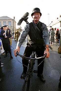 Joe the chimney sweep, Pickering, North Yorkshire, Yorkshire, England, United Kingdom, Europe