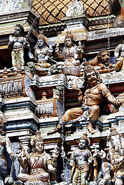 Figure on Hindu Temple, Matale, Sri Lanka, Asia